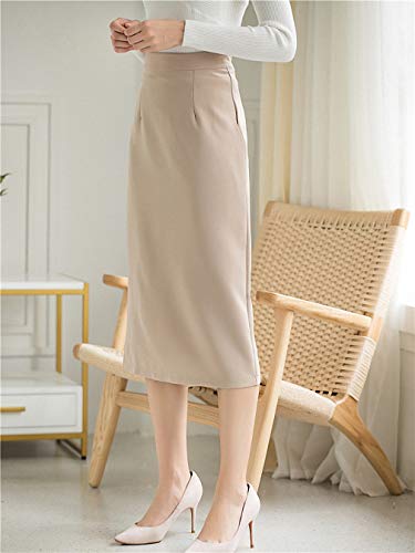 Dawery Autumn Winter Women Skirt Midi Straight Package Hip Elegant Office Lady Female Skirts3