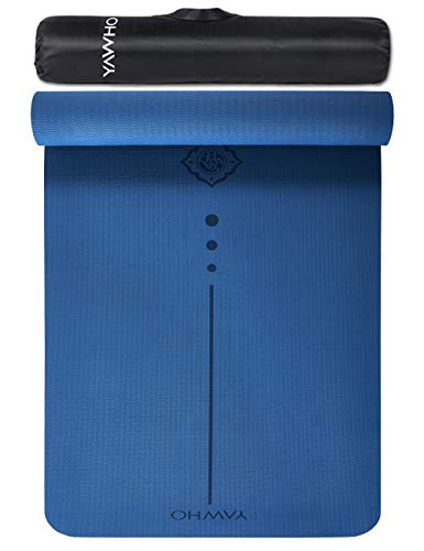 Yogamatten Fitnessmatten Maße: 183 cm X 66 cm Höhe 0.6 cm,hochwertige TPE...