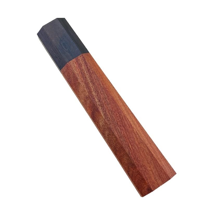 Echeson 1PC Japanese Octagonal Knife Handle, Wooden Knife Grip Blank DIY Replacement Fits for Kitchen Knives