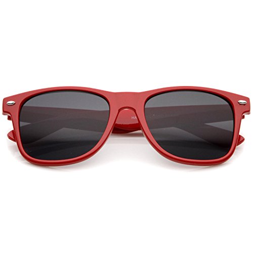 zeroUV Classic 80's Retro Colored Frame Wide Temples Horn Rimmed Sunglasses 54mm