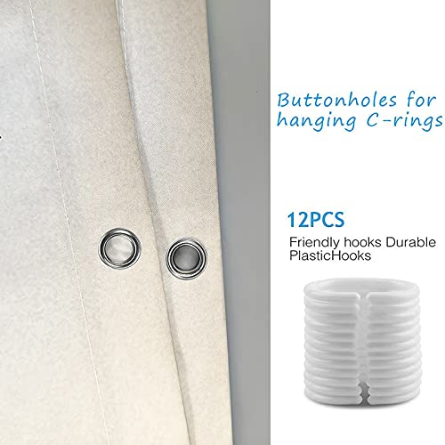 Rideau de douche anti moisissure en polyester imperméable