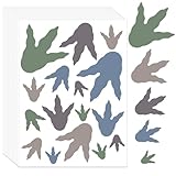 192pcs Dinosaur Footprints Decor, Peel and Stick Vinyl Stickers, Removable Decals for Wall, Kids Classroom, School, Baby Nursery, Bedroom, Toddler