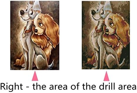 5D DIY Diamond Art and Craft Painting Kits Full Drill, Crystal Rhinestone Cross Stitch Embroidery Canvas Painting Pictures by Numbers for Kids Adults Gifts Home Wall Decor - Puppy