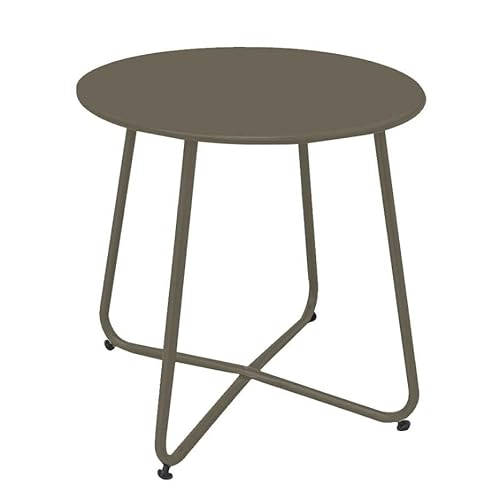 LOLAhome Mesa Auxiliar Luna lacada Marrón