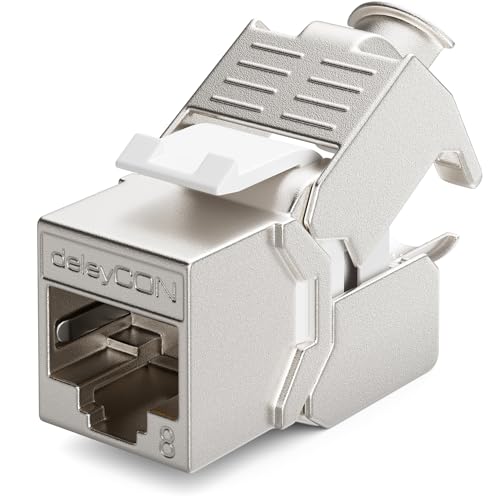 deleyCON 1x CAT 8 odule Jack Keystone Câble de Brassage Câble Réseau