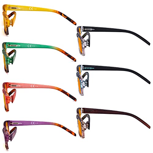 Image of Eyekepper 7-pack Blue Light Filter Glasses Women - Fashion Computer Eyeglasses Orange Tinted +1.75