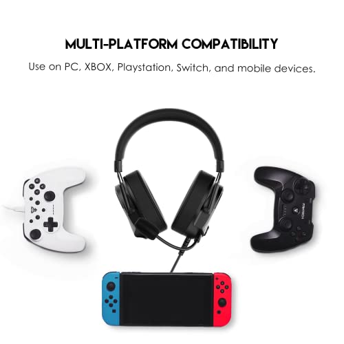 Fantech Mh91 Wired Gaming Headset With 3.5Mm Plug 50Mm Drivers Surround Sound Hd Mic For Ps4 Ps5 Xbox Pc Laptop Gamer Headphone #TOP5
