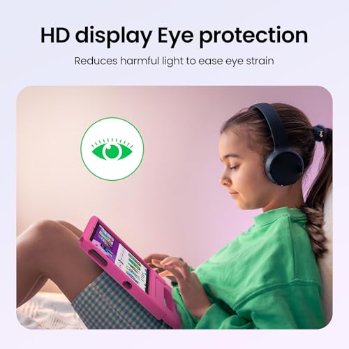 Image of ApoloSignage 2026 Android 16 Kids Tablet, 10 Inch HD Display, 8GB RAM, 64GB ROM (Expandable to 1TB), with Kids Space, Parental Controls, Long-Lasting Battery (Pink)