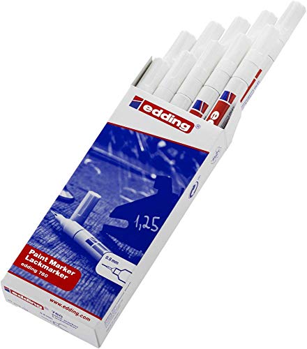 Edding 780 Extra Fine Paint Marker - White - Pack Of 10 #TOP1