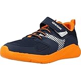 Geox J SPRINTYE Boy Sneaker, Navy/ORANGE, 31 EU