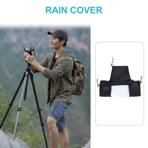 Funda de lluvia para cámara DSLR impermeable negra resistente al viento de invierno 4