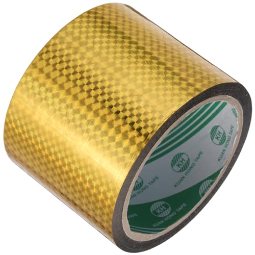 MECCANIXITY Gold Metalized Tape 2.8 Inch x 55 Yards Decor Tape for Craft Detailing Accent Wall, Graphic Arts