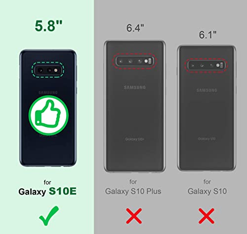 Shields Up For Galaxy S10E Case, Samsung S10E Case, Minimalist Wallet Case With Card Holder And Ring Kickstand/Stand, [Drop Protection] Slim Protective Cover For Samsung Galaxy S10E - Clear #TOP1