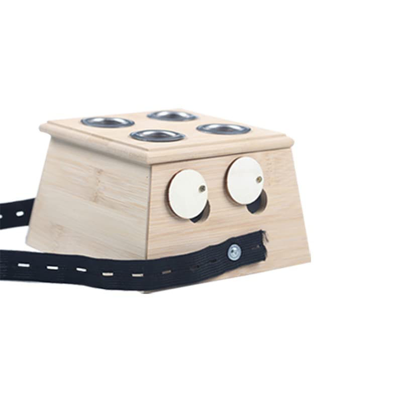 Moxibustion Box, 6 Single Hole Bamboo Moxibustion Box，Durable Moxa Stick Holder Moxibustion Tool with Good Insulation Ability Moxa Stick Burner Moxibustion Acupuncture Moxibuting (MB0005)