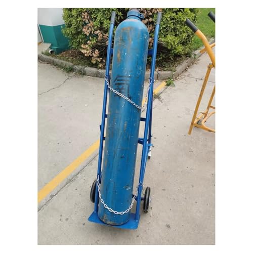 GTHTUHFD Oxygen Storage Rack,Rolling Oxygen Tank Cart With Heavy Duty Wheels, Steel Portable Oxygen Cylinder Rack/Gas Cylinder Organizer Shelf, For Laboratory Factory Sch,Bl