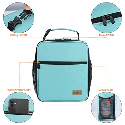 Ccidea Lunch Box For Men Women Adults, Portable Insulated Lunch Bag For Office Work School, Reusable Zippered Bento Lunch Box For Kids (Tiffany Blue) #TOP4