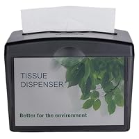 Pollock Tischspender, Papierhandtuchspender für Multifold Papierhandtücher, Tisch Serviettenspender, Tissue Boxspender, Große Kapazität, für Küche Restaurant Badezimmer Büro - Transparentes Schwarz