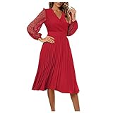 DRILEND Langes Kleid,Afrikanische Kleider Damen Kleider Damen Herbst Lang Kleider E Größen Damen Festlich Anime Kleider Kleider Damen 134 Hippie Kleidung Damen Strandkleid Damen(Rot-e,M)