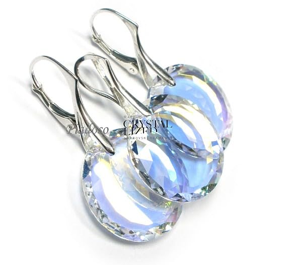 Conjunto Aurora Borealis plata 925 pendientes colgantes y collar 4