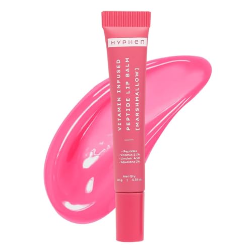 Hyphen Vitamin-Infused Peptide Tinted Lip Balm - Marshmallow | 24 Hrs Moisturization | Hydrates, Plumps & Repairs Moisture Barrier | Lip Balm for Women | Peptide Lip Balm | Chapped Lips, Glossy, Dry L