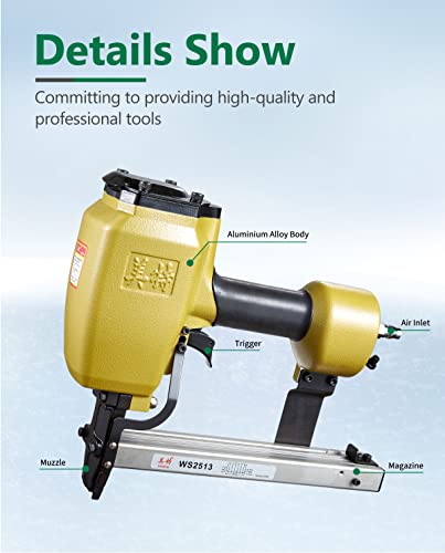Meite Ws2513 Corrugated Stapler -- 25 Gauge 1-Inch Crown Corrugated Nailer Pneumatic Corrugated Fastening Tool (1/4-Inch To 1/2-Inch) #TOP3