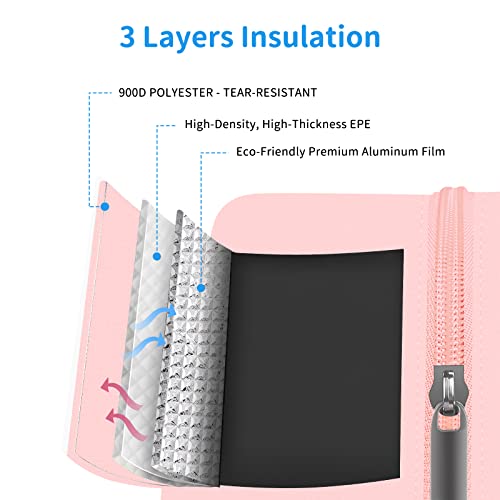 Dalinda Lunch Bag Lunch Box For Women Men Reusable Insulated Lunch Tote Bag,Leakproof Thermal Cooler Sack Food Handbags Case High Capacity For Travel Work Picnic Beach- Pink #TOP3