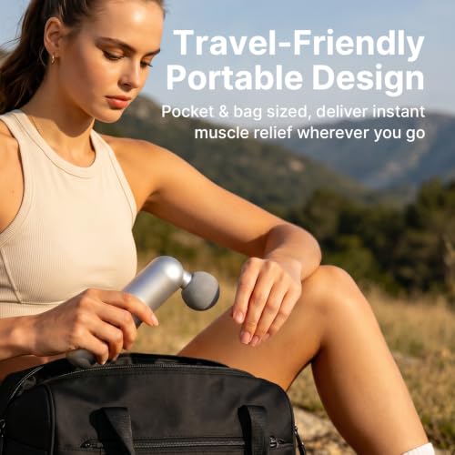 Image of ZDEER Mini Massage Gun, Deep Tissue Muscle Massager, Gifts for Men Women | 4 Speeds, Ultra-Quiet, Handheld, For Home, Office & Travel