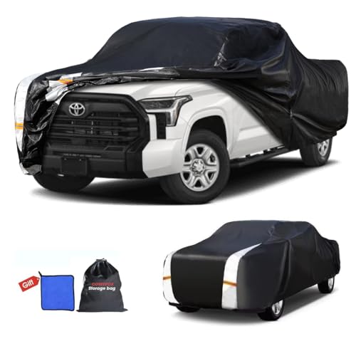 Image of Tundra Truck Cover Custom Fit 1999-2021 Access Cab /Extended Cab SB (6.2') with Door Zipper, 12 Layers Full Exterior Pickup Truck Cover Waterproof All Weather,Wind Dust Sun and UV Protection.
