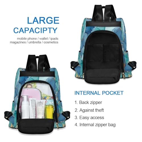 Mochila con cremallera trasera de mujer para proteger pertenencias con estilo 5