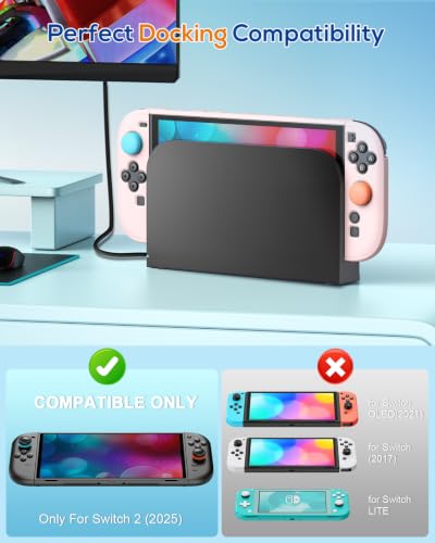 Image of WAXITY Dockable Protective Case for Nintendo Switch 2-Light Pink