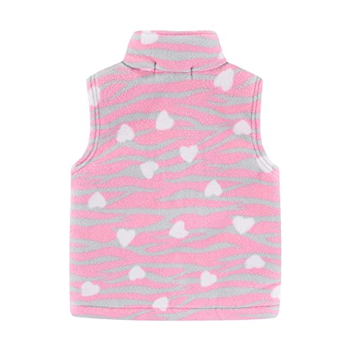 Mud Kingdom Toddler Boys Vest With Hood Fleece Lined Full Zipper Geometry Beige Thick Warm 4T #TOP1