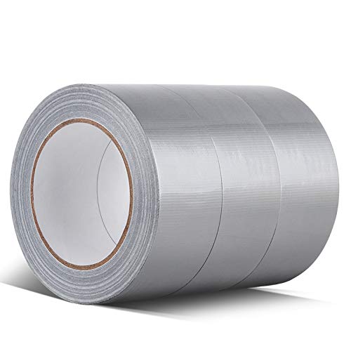 TIANBO FIRST Duct Tape, Silver Grey Duct Tape Bulk for Indoor Outdoor, 1.88 Inches Width x 35 Yard Length (3 Rolls per Pack)