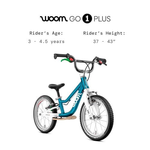 Image of woom GO 1 & GO 1 Plus Balance Bike for Toddlers & Kids 18 Month to 4.5 Years Old, 12-Inch & 14-Inch Lightweight Bicycles for Boys & Girls