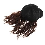 Alipis Postiche Casquette Bobo Cheveux Courts Bouclés Taille Unique Couleur Châtain Clair Usage Quotidien Voyage Occasion Spéciale