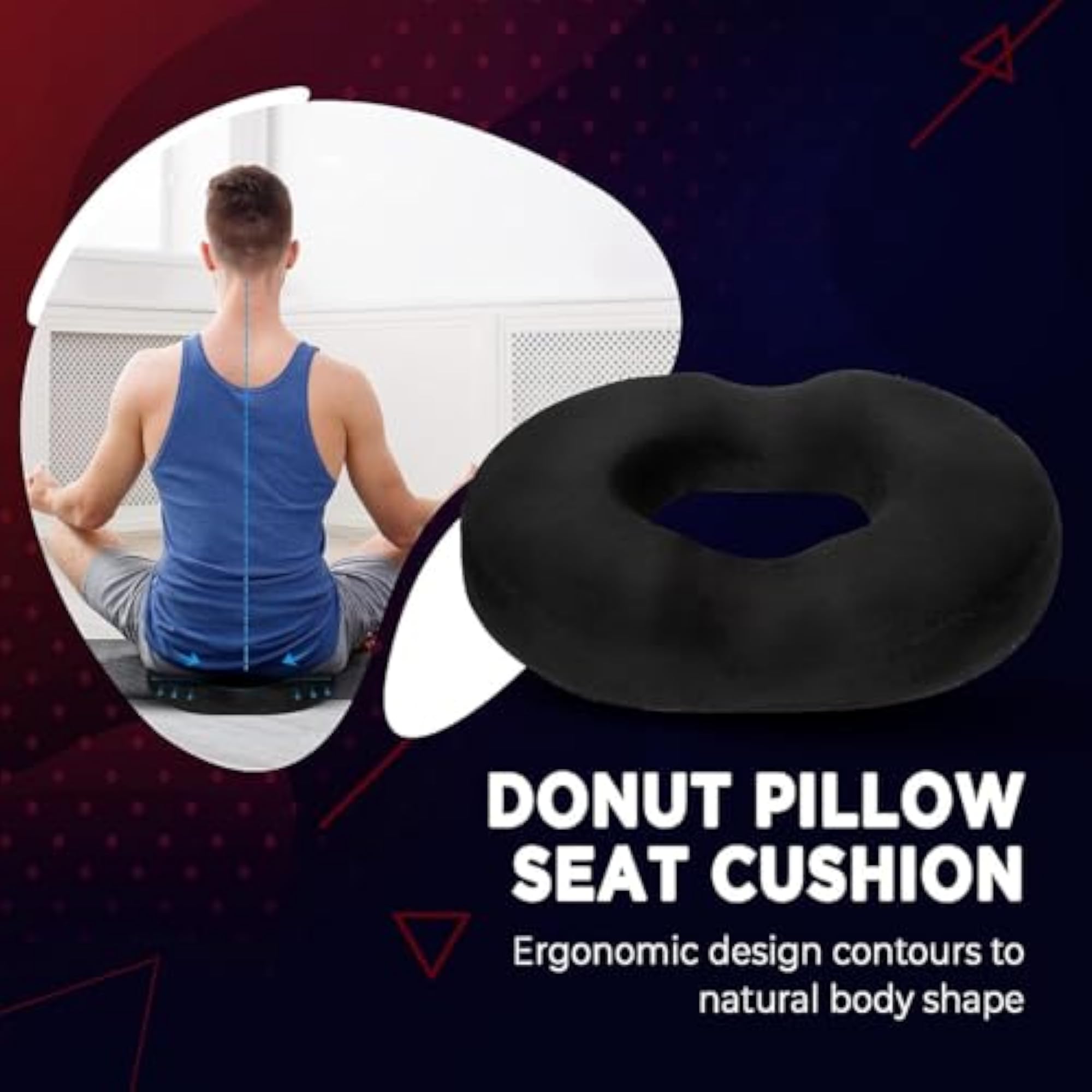 Donut Pillow with Coccyx Support Shape, Orthopedic Cushion