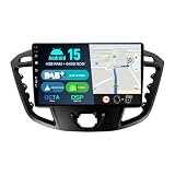 BXLIYER Radio samochodowe z systemem Android 14 IPS – [wbudowany DAB] – pasuje do Ford Tourneo Transit Custom (2013-2021) – bezprzewodowy Carplay/Android Auto – 4G + 64G – aparat + mikrofon – 9 cali 2