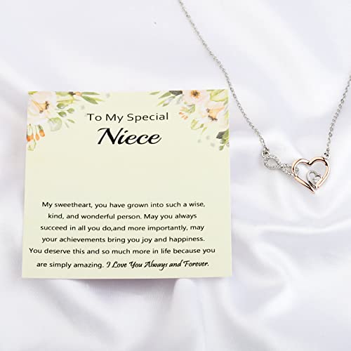 MYOSPARK Niece Necklace Gift with Message Card - Inspirational Niece Gifts from Aunt or Uncle3