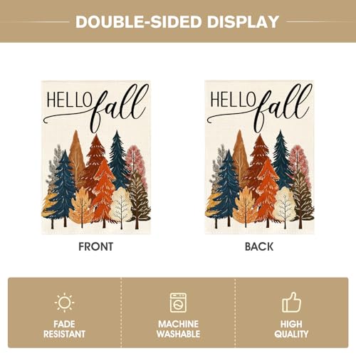 Drapeau extérieur d'automne double face de qualité supérieure AVOIN