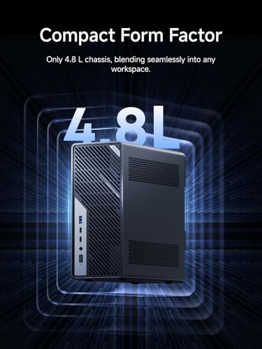 Image of MINISFORUM Mini Workstation MS-02 Core Ultra 5 235HX Without Storage /OS Mini PC, 4X DDR5 Slot, 4X SSD Slot, HDMI+USB4+2xUSB4 V2 Video Output, 2X 25G SFP+, 1x10G RJ45, 1x 2.5G RJ45, WiFi7 Computer