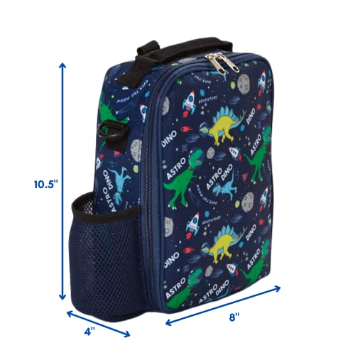 Dinosaur Space 3-In-1 Convertible Lunch Box And Water Bottle Set, Soft Insulated Lunch Bag With Water Bottle For Kids #TOP2