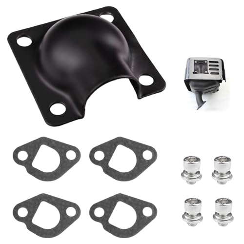 TNJPSEK Predator 212 Muffler Exhaust Deflector, 212cc Exhaust Gasket Stud Kit Compatible with 196cc 224cc 5.5HP 6.5HP GX160 GX200 CT200U CT200U-EX BT200X Mini Bike Go Kart ATV Powersports Small Engine