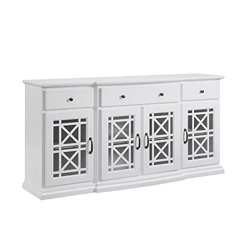 Walker-Edison-Ronne-4-Door-Sideboard-with-Fretwork-Detail-60-Inch-White Walker Edison Ronne 4 Door Sideboard with Fretwork Detail 60 Inch White