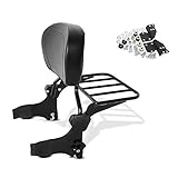 Sissy Bar + Porte Bagages + Kit Fixation pour Harley Davidson Road Glide 98 08 Noir