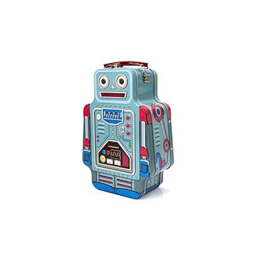 Suck UK Tin Robot Lunch Bag - Kids Lunch Box - Food Storage Tin - Boys Lunchbox - Retro Bag Kids - Packed Lunchbox - Bento Boxes For Adult - Food...