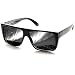 zeroUV - Classic Old School Eazy E Square Flat Top OG Loc Sunglasses (Black)