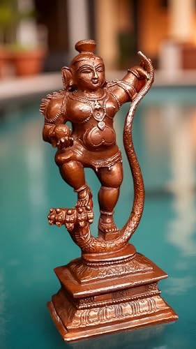 Image of Kalinganarthana Krishna Copper Murti | Idol - 4.4 Inch | 330 g