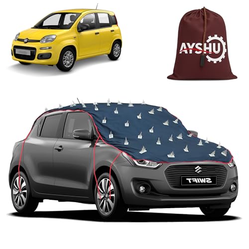 Image of AYSHU Water-Resistant Spike Car Cover for Fiat Panda - Protects from Dogs, Monkeys, Dust, Sunlight & UV - Full Roof Universal Fit