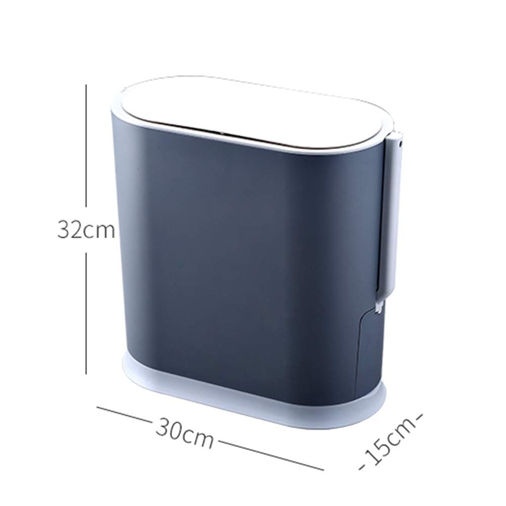 Cestino Smart Sensor Cestino da Bagno Elettrico Automatico 3 in 1 con Coperchio Secchio Decorativo per La Casa (Gris)