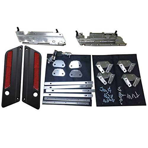 Kit de herrajes y cerraduras para alforjas para Harley Touring 1993-2013 con cubiertas de cierre negras mate miniatura 2