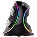 NPET V20 Wired RGB Ergonomic Vertical Mouse, 7 Programmable Button with Adjustable Sensitivity(800/1200/1600/2400/4000), Scroll Endurance, Removable Palm Rest & Thumb Buttons Mouse for Laptop, Mac